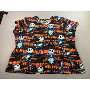 Nightmare Before Christmas Scrub Top 3XL Disney Jack Skellington Halloween Nurse